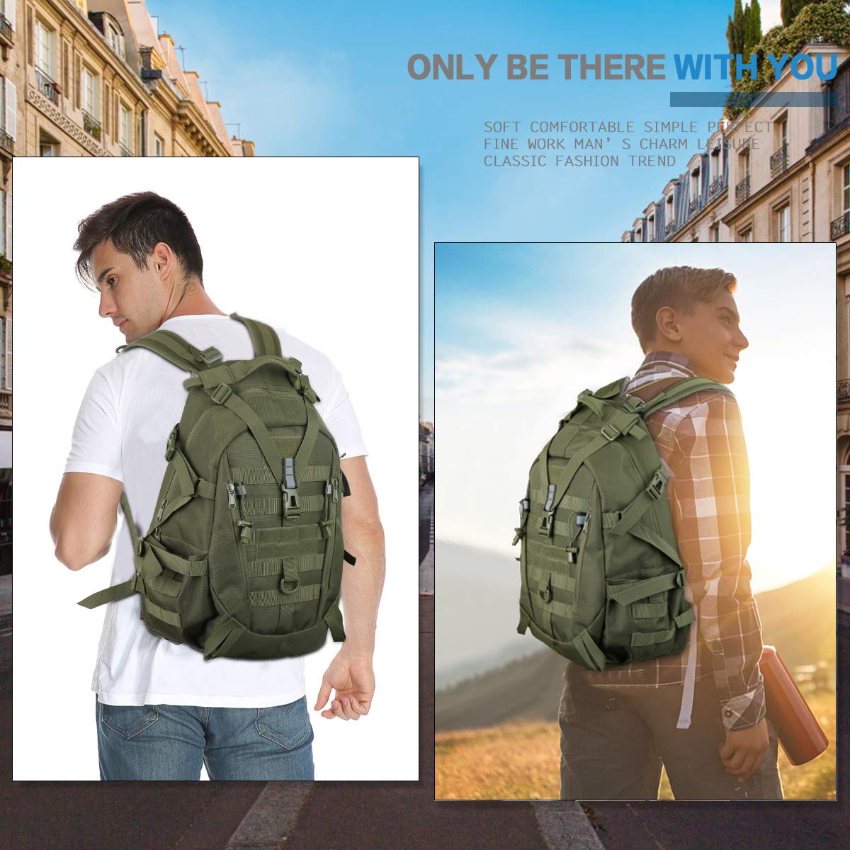 Plecak taktyczny LOCAL LION 30L - męski, wodoszczelny, do wędrówek sportów na świeżym powietrzu i podróży na kemping - obrazek 2