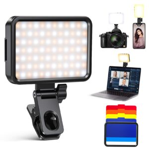 Coovee Oświetlenie wideo 84 LED 3000-10000 K 3 tryby świecenia światło wideo 2000 mAh CRI 95 - Najlepsze oświetlenie do selfie z regulacją temperatury koloru i jasnością