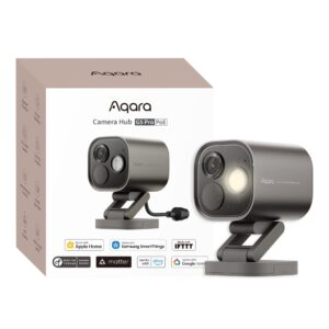 Aqara 4MP Kamera G5 Pro PoE Zewnętrzna Kamera Bezpieczeństwa z Funkcją Noktowizorem - HomeKit, Thread/Zigbee, Alexa, Google - Szary | Monitoring