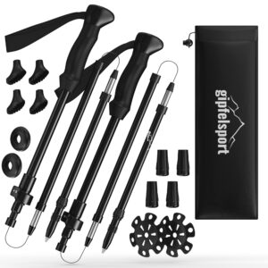 Składany kij trekkingowy z aluminium Gipfelsport z uchwytem EVA