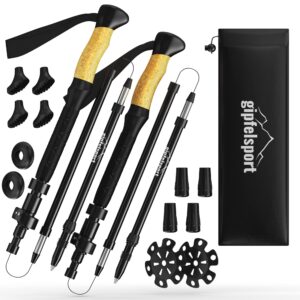 Składany kij trekkingowy z karbonu z uchwytem korkowym - Gipfelsport