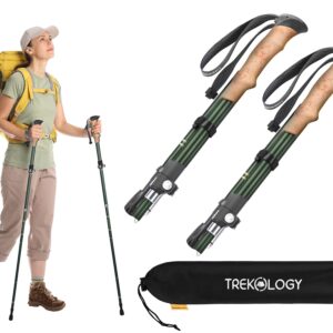 TREKOLOGY Kijki Trekkingowe dla Kobiet i Mężczyzn - Uniwersalne Kijki