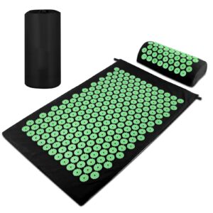 Magrimaxio Mata do akupresury Zestaw do akupresury do relaksu i łagodzenia bólu zielony