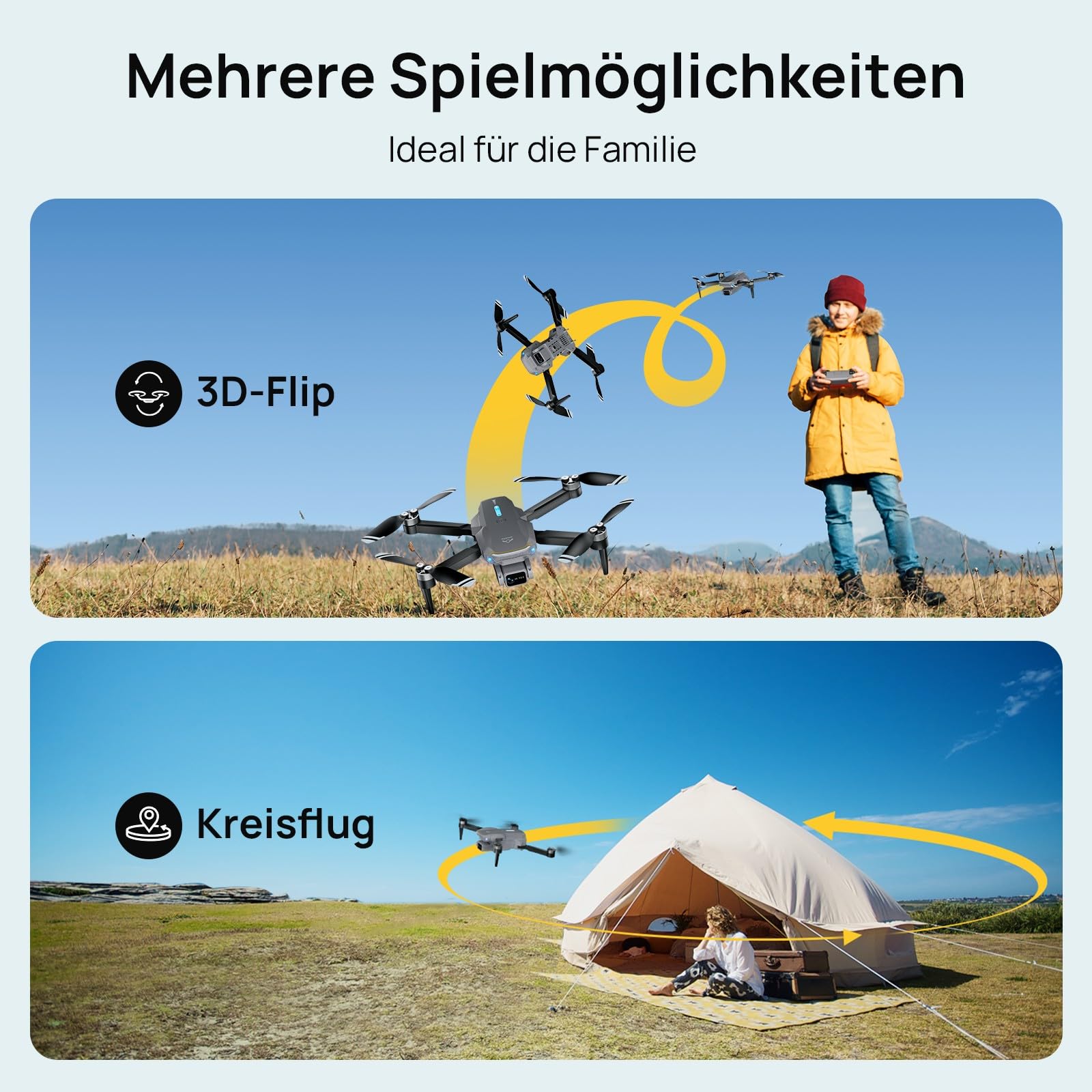 Ameta Dron dla Dorosłych z Kamerą 4K UHD, S20 Lite Bezszczotkowy Silni - obrazek 4