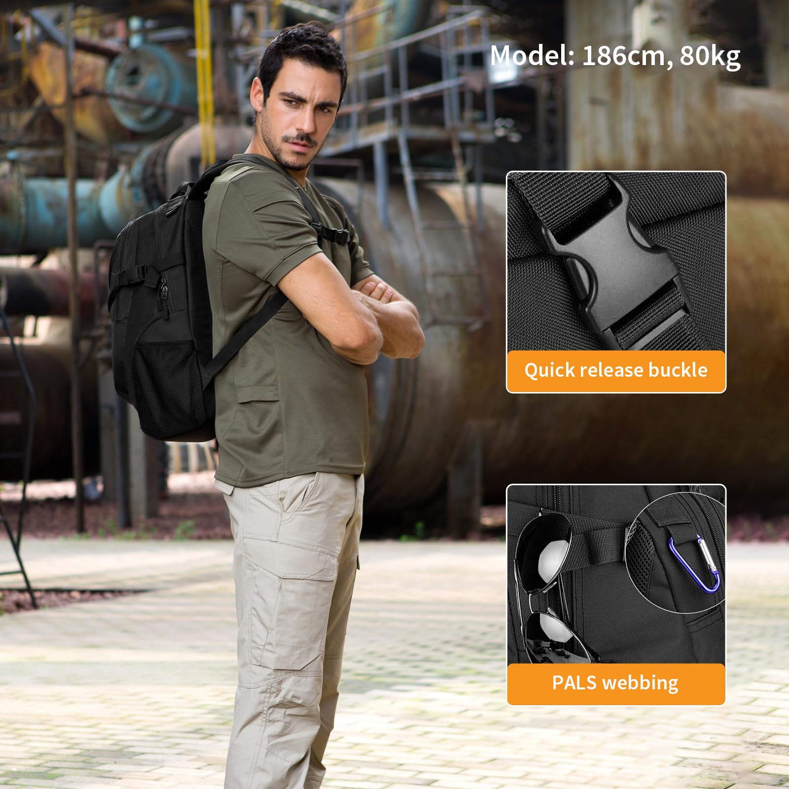 Taktyczny plecak wojskowy 25 l Molle szturmowy szkolny na kemping trekking - obrazek 3