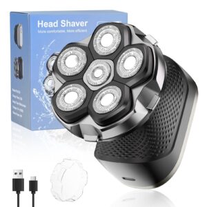 Golarka do łysienia, wodoszczelna, 6D, elastyczna, LED, magnetyczna gł