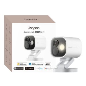 Aqara 4MP Kamera G5 Pro WiFi Zewnętrzna Kamera Bezpieczeństwa z Funkcją Noktowizorem - Biały | 2.4/5 GHz WiFi, HomeKit, Thread/Zigbee, Obsługa Alexa Google | Monitoring