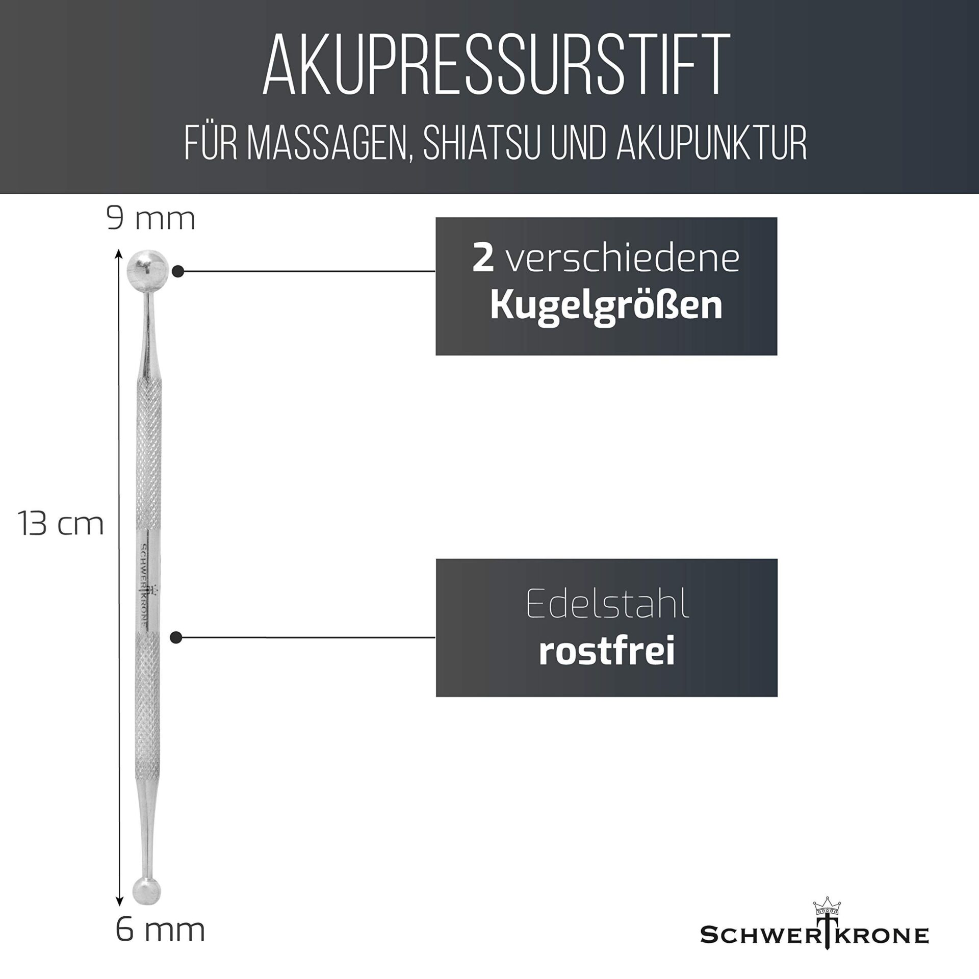 Schwertkrone® sztyft do akupresury ze stali szlachetnej 13 cm, średnic - obrazek 5