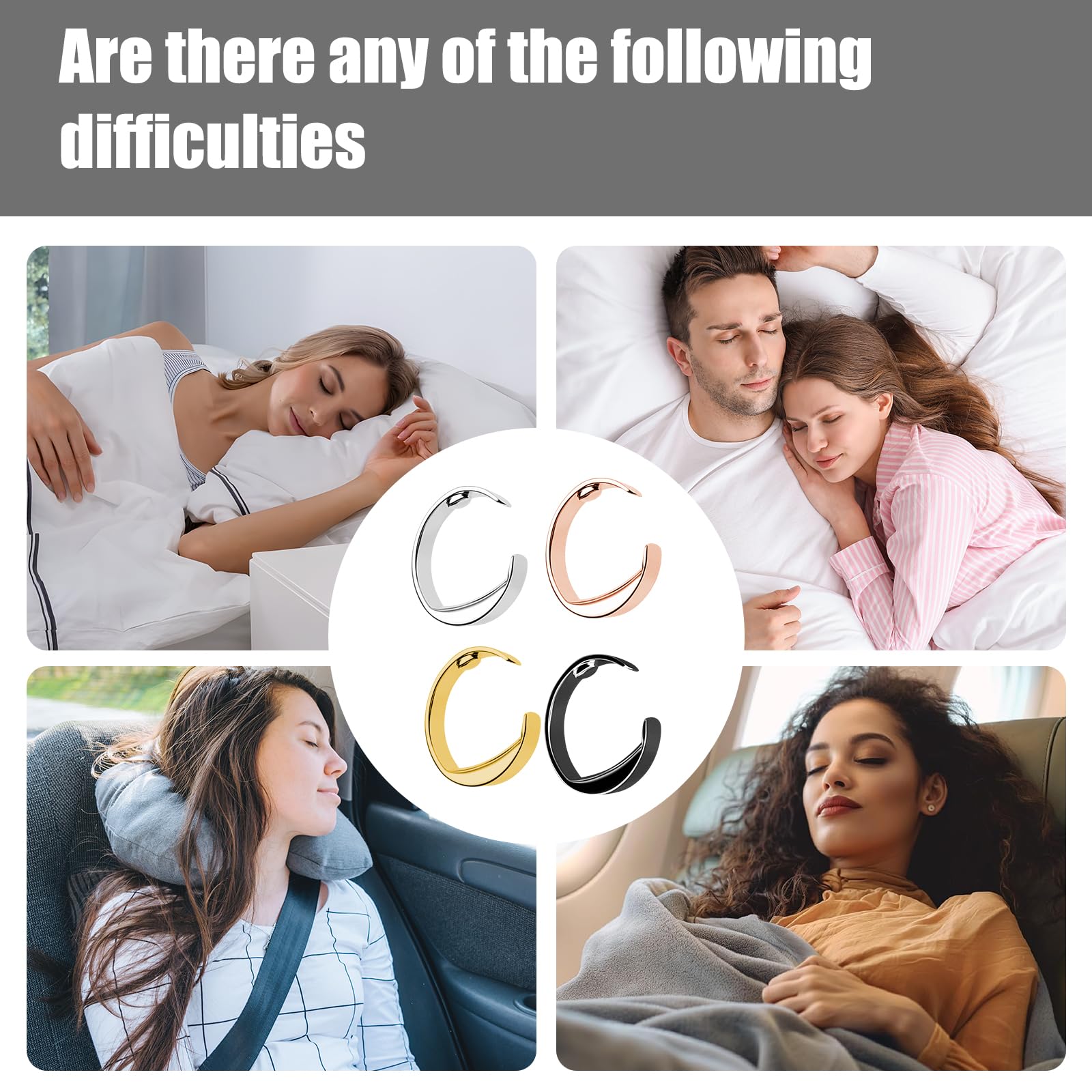 Pierścień przeciw chrapaniu na palec dla mężczyzn i kobiet (L) - Skuteczna akupresura do walki z chrapaniem - obrazek 3