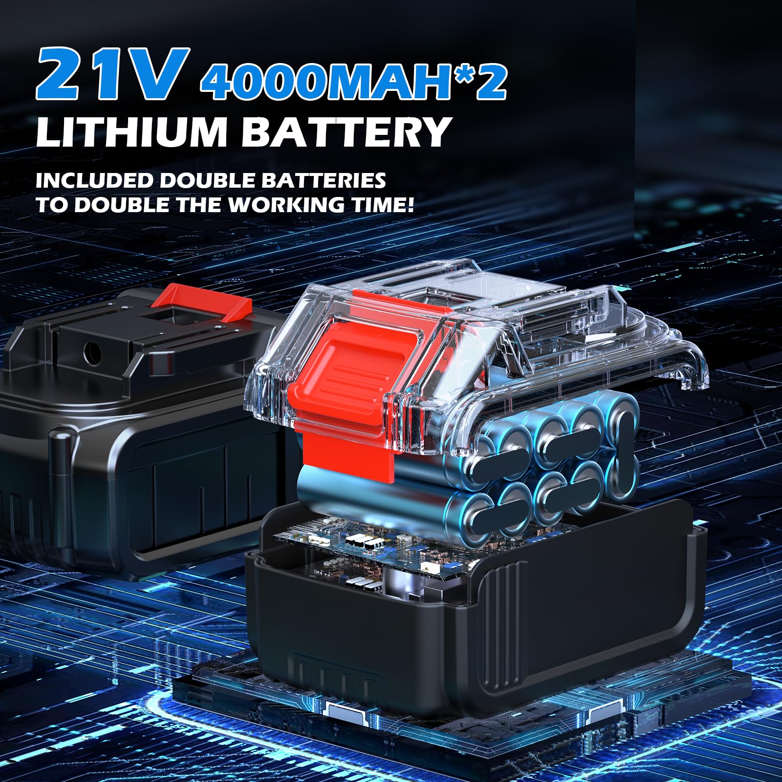 Akumulatorowa piła łańcuchowa 8000 mAh 8 cali mini bezszczotkowa elektryczna ręczna piła łańcuchowa - obrazek 5