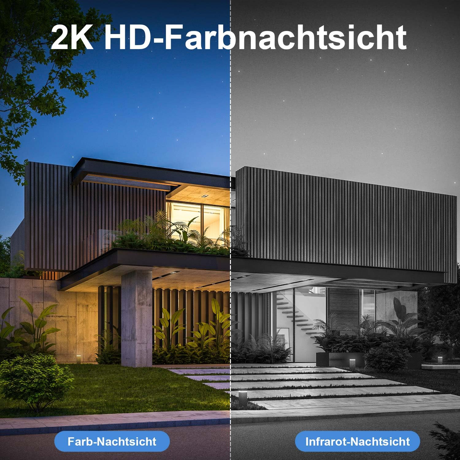 Kamery do domowego bezpieczeństwa na zewnątrz, bezprzewodowa kamera ze - obrazek 3