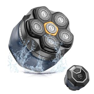 Kibiy elektryczna golarka do łysiny z magnetyczną głowicą 6D IPX7 wodoszczelność LED Display - ładowanie typu C