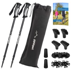 Kijki trekkingowe teleskopowe dla kobiet i mężczyzn | Ultralekkie i regulowane | Włókno węglowe | Gipfelsport