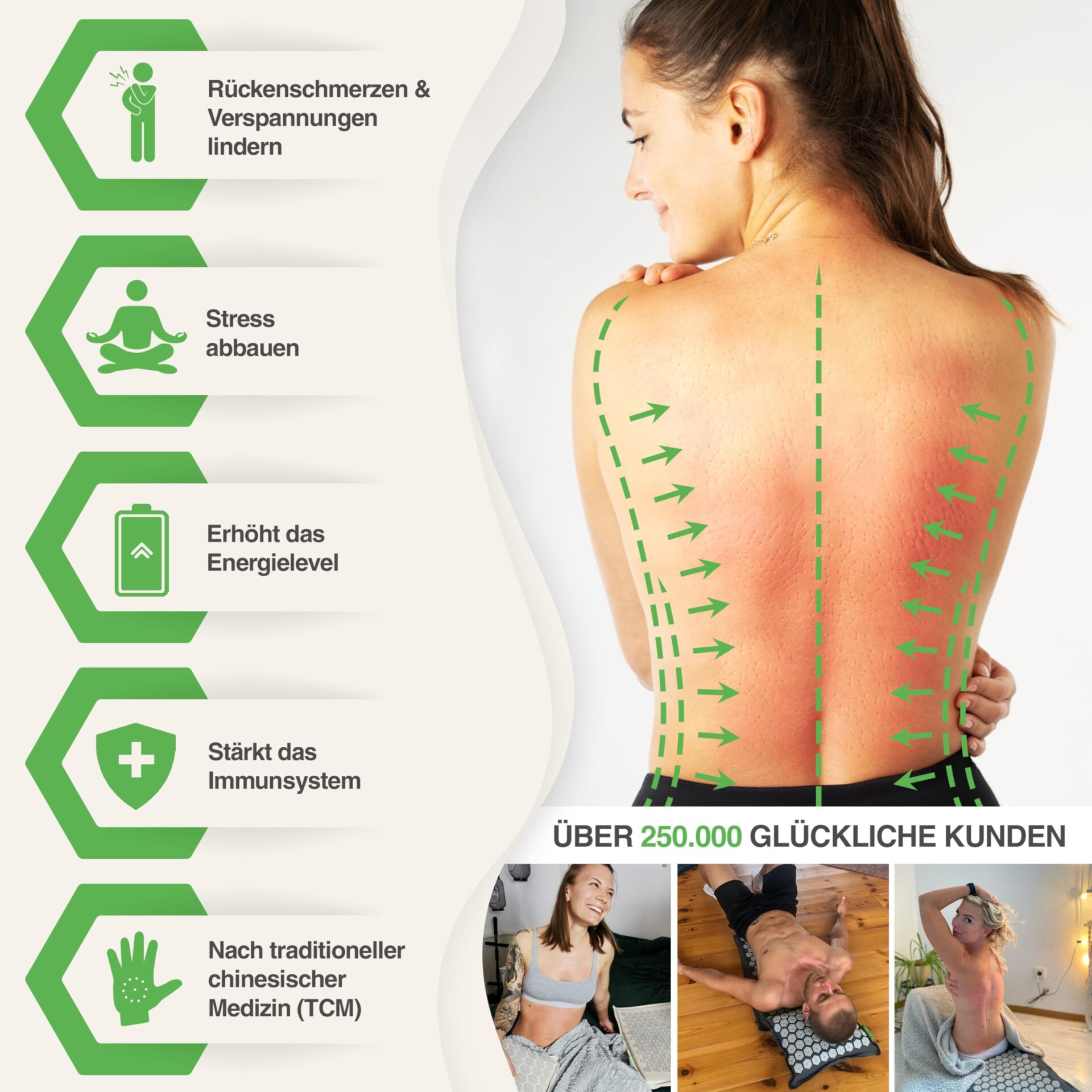 BACKLAxx Zestaw Akupresura Mata do Akupresury do Relaksacyjna dla Plec - obrazek 7