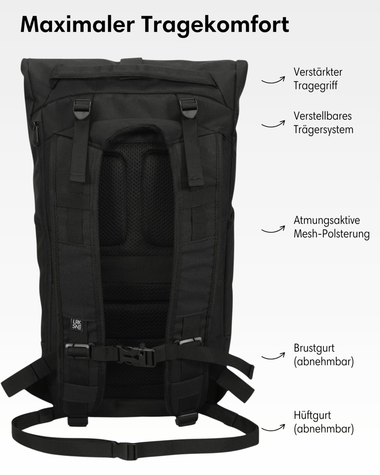 Plecak turystyczny Arvid 20l - dla kobiet i mężczyzn, trekkingowy z paskiem biodrowym, wodoodporny zamek - obrazek 6