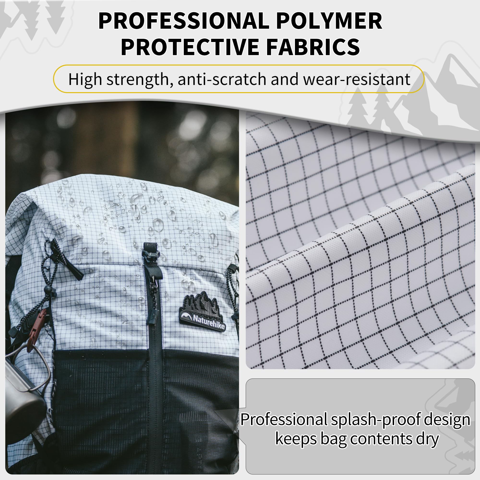 Plecak turystyczny Naturehike 25 l/35 l z regulowanym paskiem na klatkę piersiową - obrazek 3