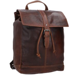Gusti Plecak skóra Jaime - Skórzany plecak miejski na laptopa, brązowy