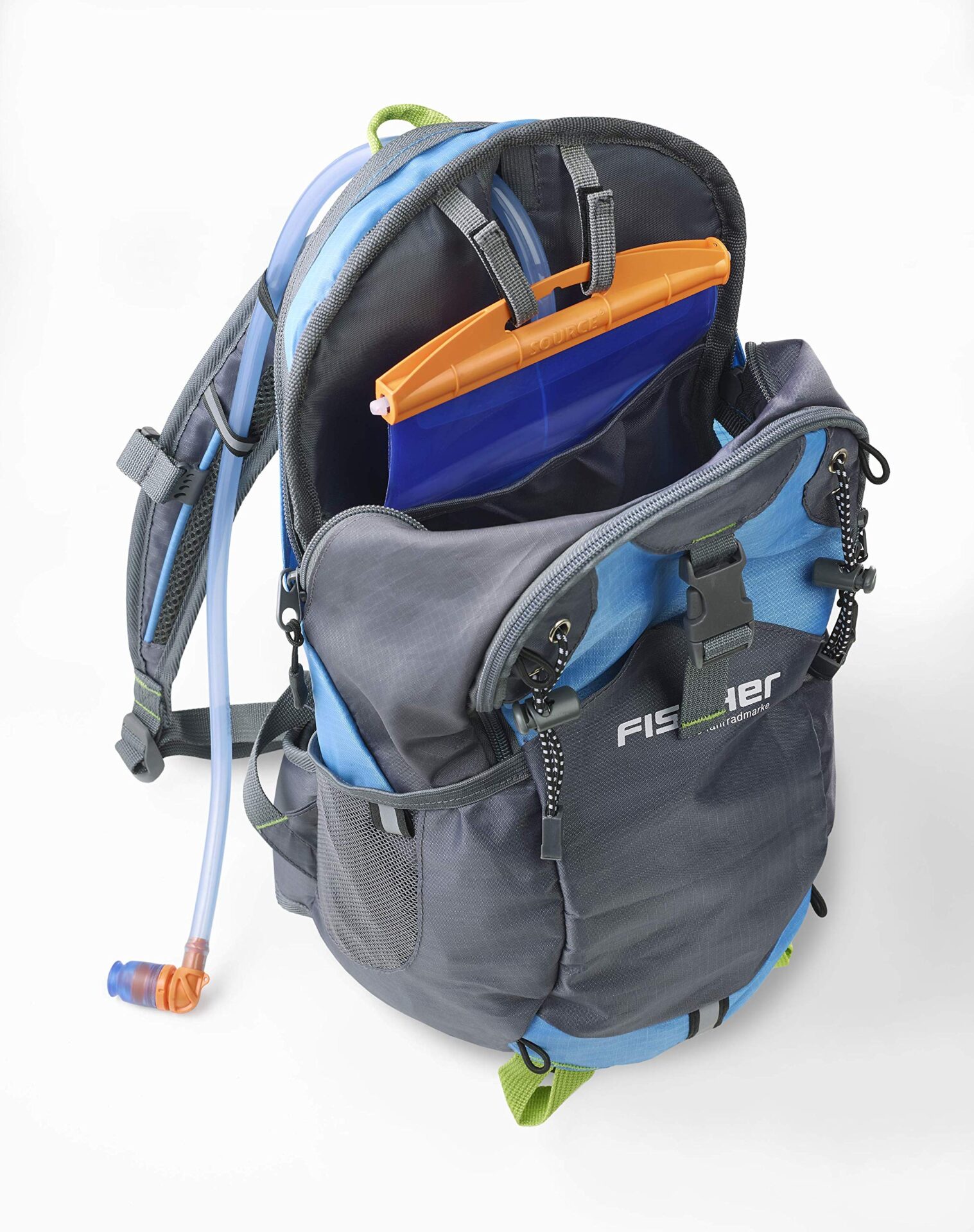 Fischer Plecak z siatką na kask niebieski/szary Uniseks Rucksack - 1 sztuka - obrazek 2