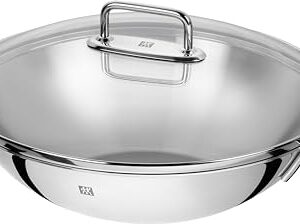 ZWILLING Wok, Inkl. Glasdeckel und herausnehmbaren Gittereinsatz, Indu