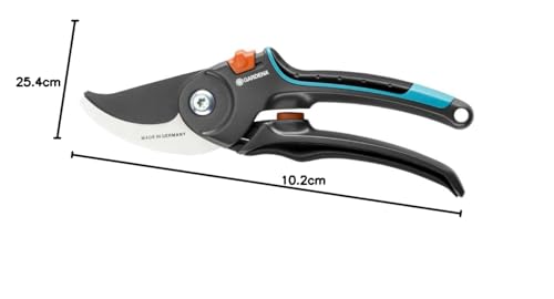Gardena sekator ogrodowy B/M: delikatny dla roślin sekator dwuostrzowy do cięcia pędów i gałęzi o maks. śred. 24 mm sprężyna zintegrowana z rękojeścią górne ostrze z powłoką antyadhezyjną (8904-20) - obrazek 2