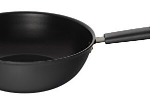 Wok Fiskars Hard Face 2 cm do wszystkich kuchenek - aluminium/tworzywo, czarny