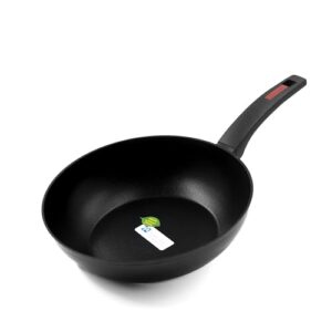 Zanetti Evolution Wok indukcyjny 28 cm, patelnia wok z nieprzywierającym dnem, czarny