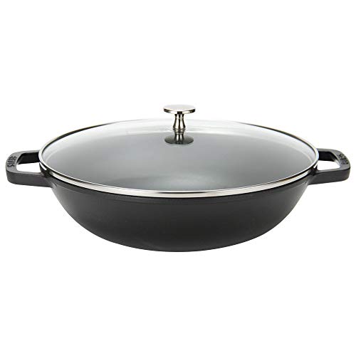 Wok STAUB 30 cm Gusseisen Indukcyjny czarny - najlepsza jakość - obrazek 4