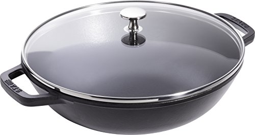 Wok STAUB 30 cm Gusseisen Indukcyjny czarny - najlepsza jakość - obrazek 5