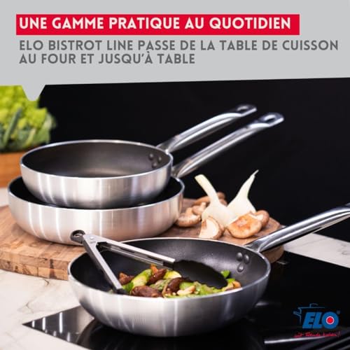 Patelnia wok 28 cm ze stali nierdzewnej 18/10 - patelnia aluminiowa nieprzywierająca, idealna do wszystkich kuchenek - obrazek 5