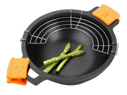 BRA Wok, aluminium, czarny, 24 cm - obrazek 2