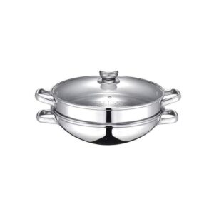 Baumalu - Wok & Wok Parowar 2 w 1 - Stal nierdzewna - Wszystkie palnik