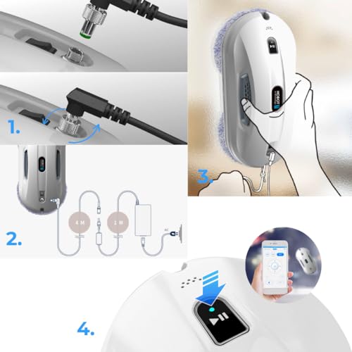 SMARTBOT Robot do czyszczenia szyb z elektrycznym środkiem i systemem nawigacji - obrazek 4