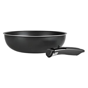 Sitram 713777 Wok Aluminium Ø 28 cm - Colori Black - Zdejmowany uchwyt