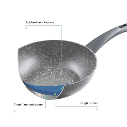 zanetti - Durapietra Indukcyjna patelnia wok 20 cm, nieprzywierająca p - obrazek 2