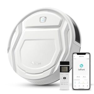 Robot odkurzający Lefant z pilotem 2200Pa WiFi/Alexa/App - cichy, cienki, programowalny, idealny do sierści zwierząt domowych