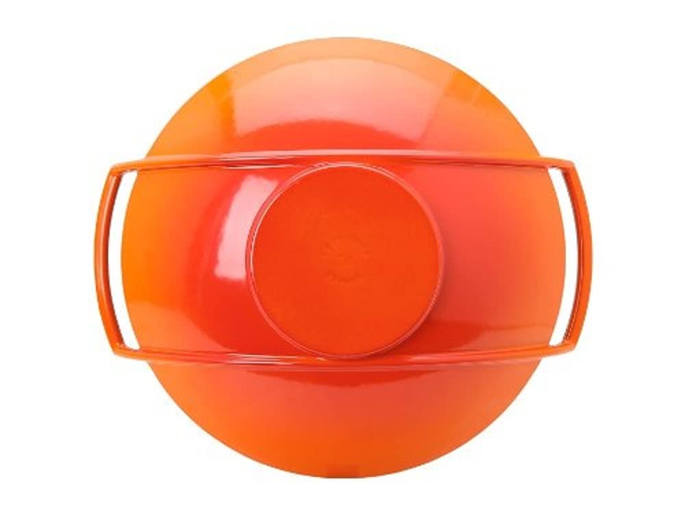 Wok żeliwny Le Creuset 36 cm 45 l z pokrywką szklaną - wulkaniczny - obrazek 3