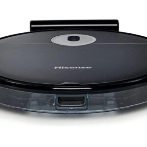 Odkurzacz robotyczny Hisense z mapowaniem żyroskopu, 3 poziomami mocy i myciem, sterowanie przez aplikację (WiFi) - 90 min autonomii, 2600 mAh, 55 W, czarny RVCG144AB