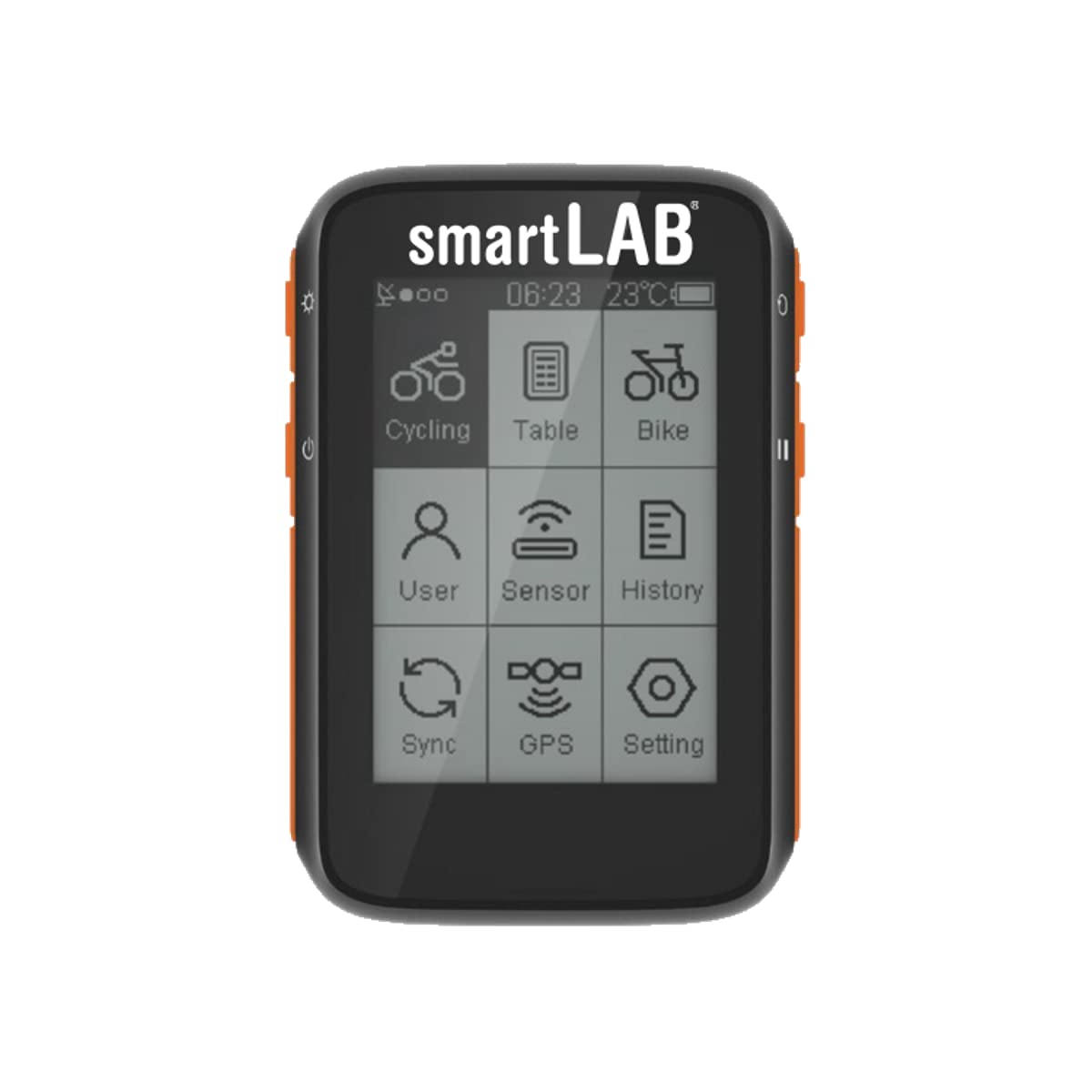 SmartLAB bike1 GPS komputer rowerowy z funkcją ANT i Bluetooth - duży wyświetlacz LCD 24 cala, licznik kilometrów i prędkościomierz rowerowy