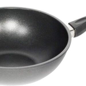 Wok indukcyjny AMT Gastroguss 32 cm 28 l czarny - odlew aluminiowy