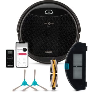 Robot odkurzający SENCOR z WiFi i aplikacją - idealny do wszystkich podłóg, 120 min pracy, przyjazny dla zwierząt
