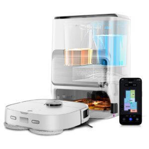 Robot odkurzający i myjący EUREKA J12 Ultra DE - stacja wielofunkcyjna z rozpoznawaniem przeszkód 3D KI, inteligentnym omijaniem zwierząt domowych i automatycznym rozpoznawaniem dywanów