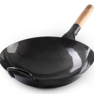 Craft Wok Black13 wstępnie sezonowany ręcznie młotkowany wok ze stali