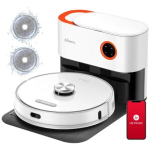 Robot odkurzający Ultenic T10 Pro z samoopróżniającą stacją, mopem obrotowym, mapowaniem lidarowym, nawigacją, 4000 Pa, 200 minut pracy, aplikacją i Alexa