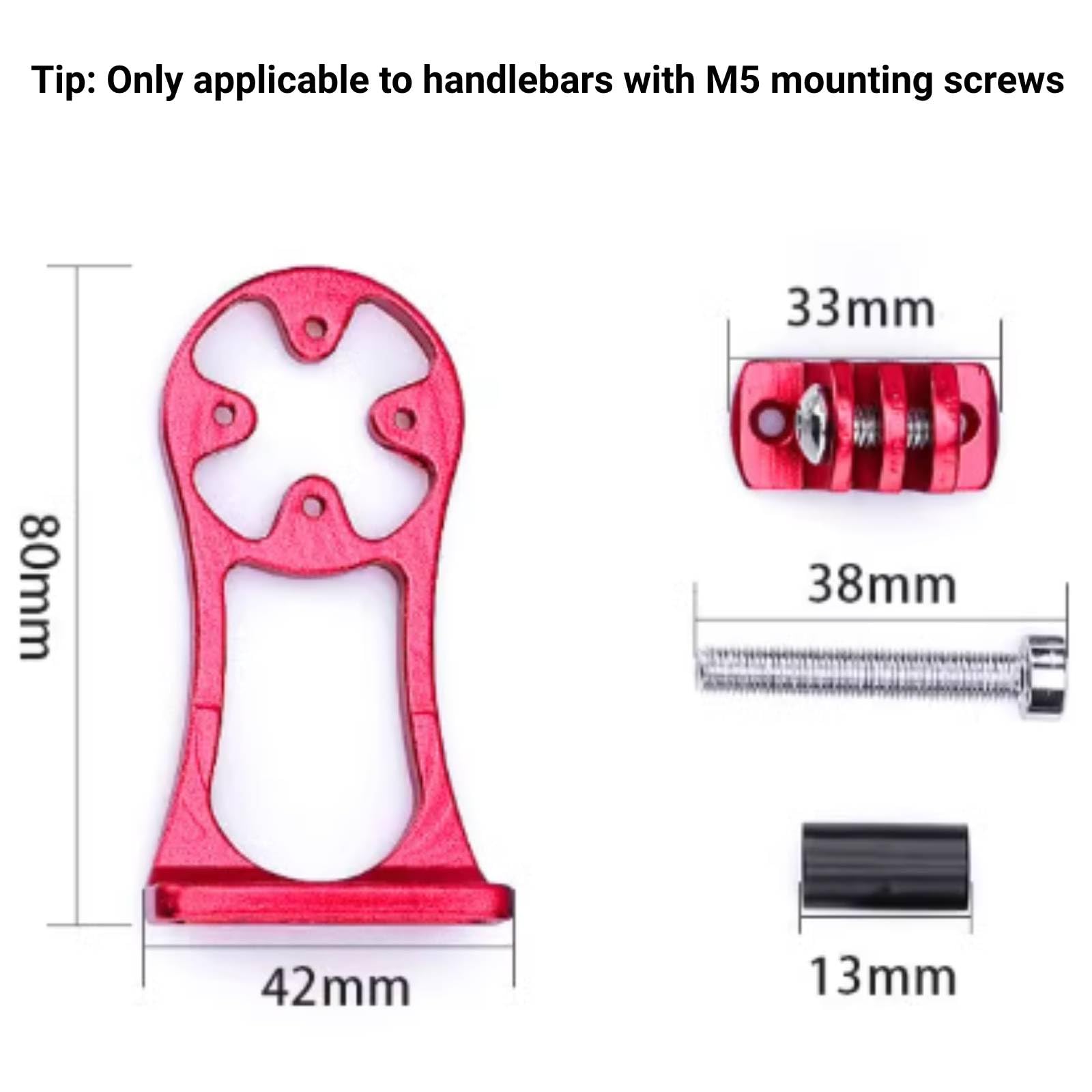 Uchwyt rowerowy metalowy do komputera GPS Garmin Cateye Bryton (czerwony) - obrazek 9