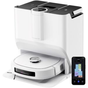 Robot odkurzacz Eureka J20 z mapowaniem, mopem gąsienicowym, wykrywaniem przeszkód, samooczyszczaniem, sterowaniem głosowym - 8000Pa, 3D, 45°C, 6000 mAh