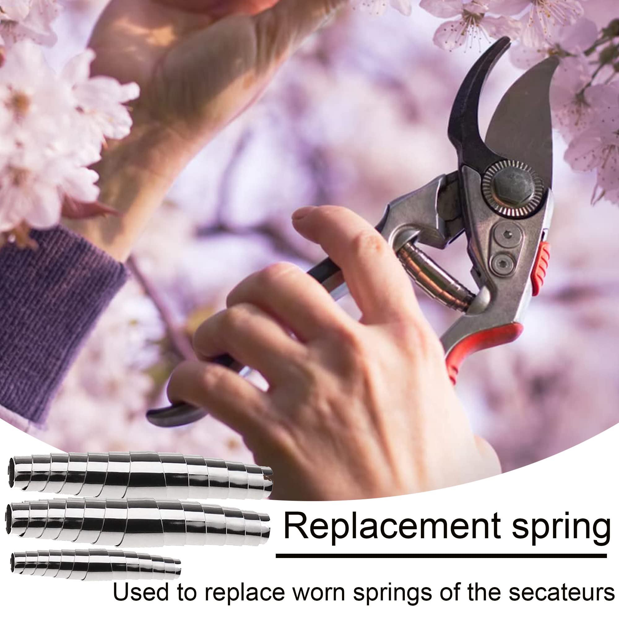 Zestaw 8 sprężyn zapasowych do sekatorów - Akcesoria ogrodnicze poprawiające wydajność cięcia - obrazek 6