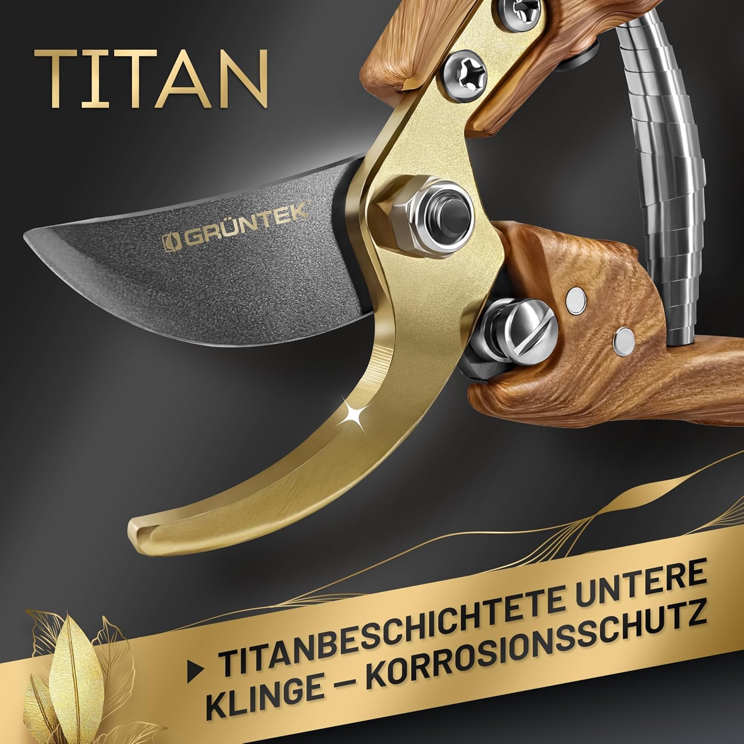 GRÜNTEK Profesjonalne nożyczki ogrodowe Premium Bypass 210 mm nożyce d - obrazek 6