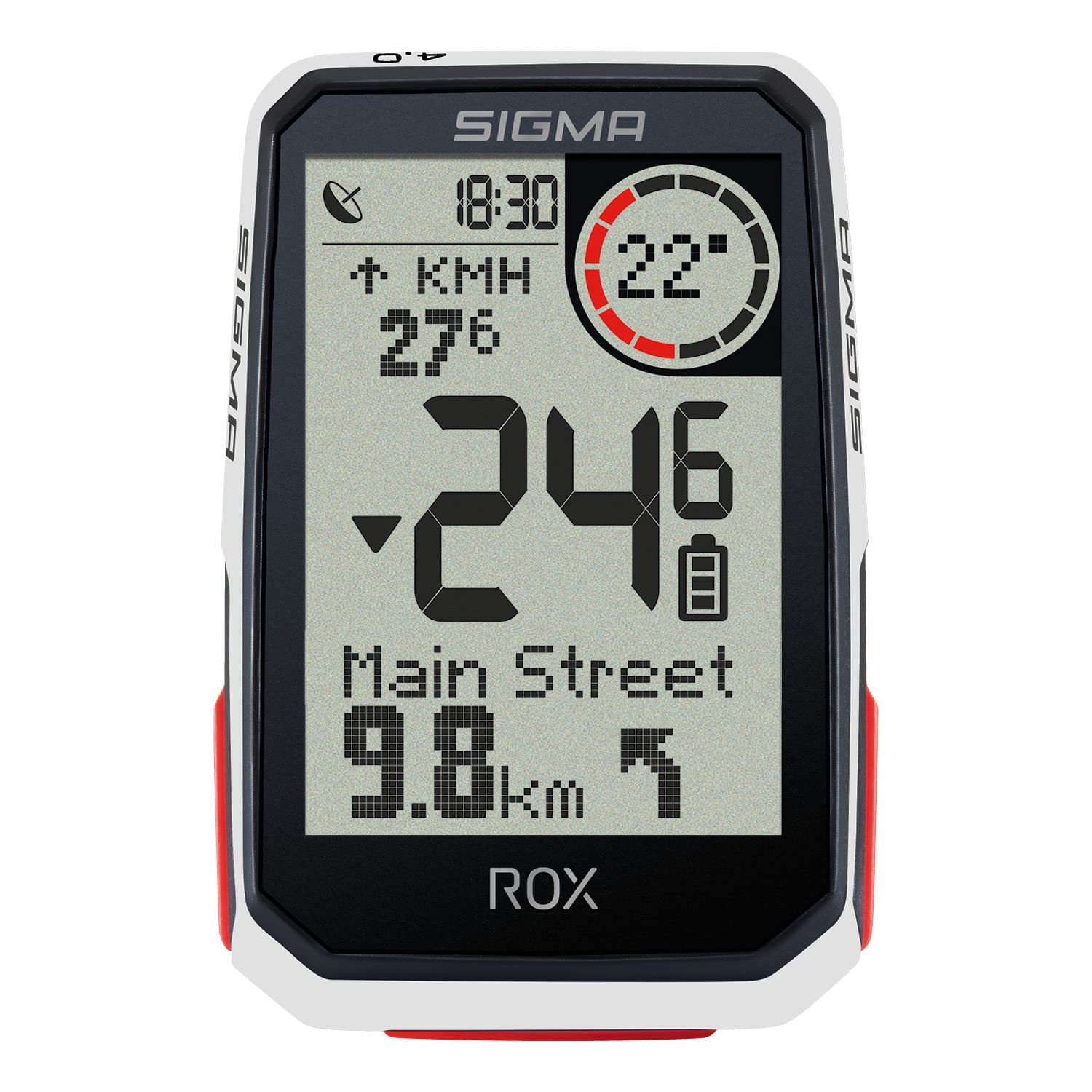 SIGMA ROX 4.0 White | Komputer rowerowy bezprzewodowo GPS i nawigacja,