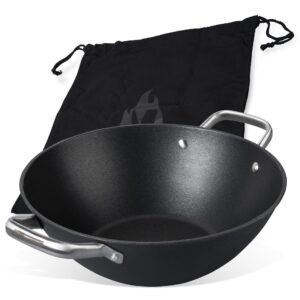 FMProfessional Force Wok z żeliwa 32 cm - patelnia wok z Optymalnej ja