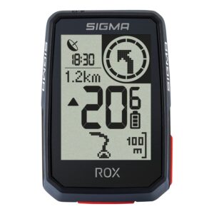 SIGMA ROX 2.0 czarny zestaw do montażu górnego | Licznik cykli GPS i nawigacja | Bezprzewodowy | Krótki uchwyt | Nawigacja GPS na świeżym powietrzu